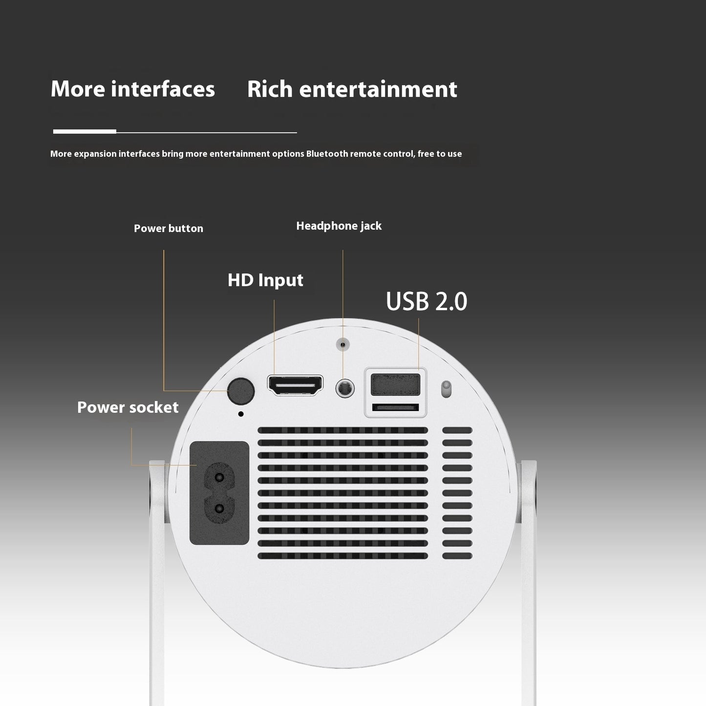 Portable Automatic Focus Home Video Projector