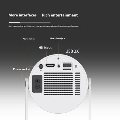 Portable Automatic Focus Home Video Projector