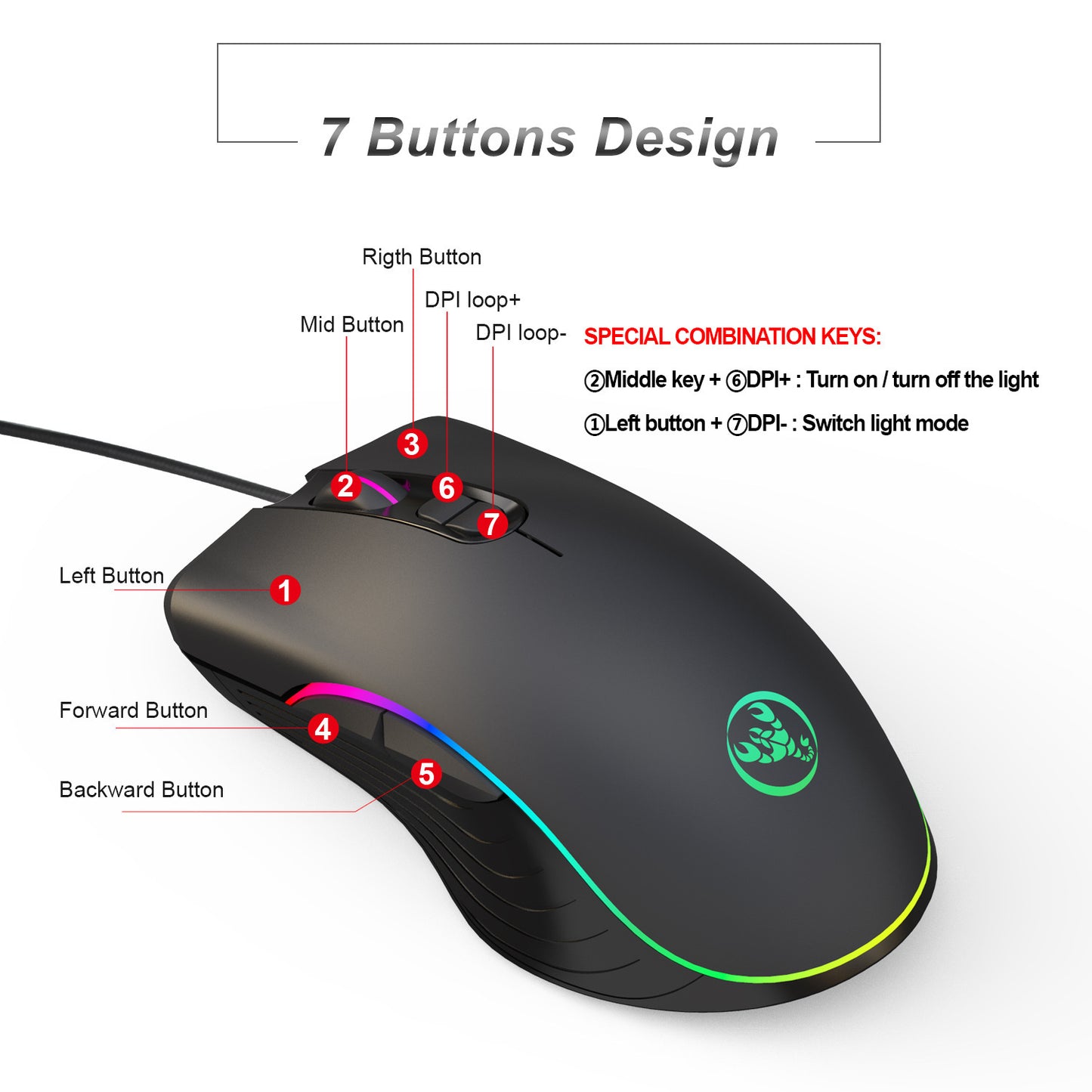 Glowing Gaming Mouse